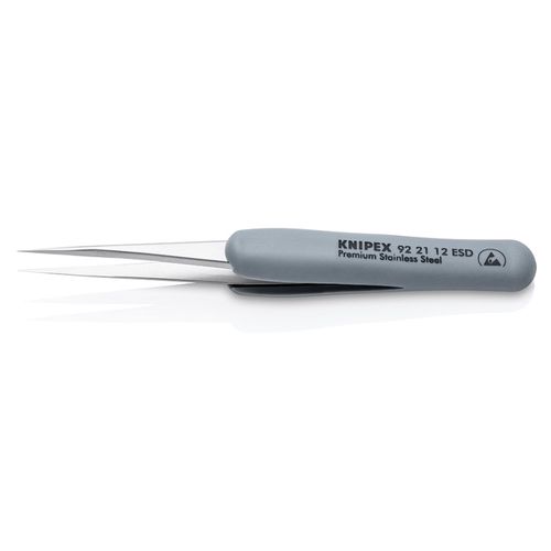 Прецизионный пинцет с резиновыми ручками 92 21 12 ESD Knipex KNIP/922112ESD 4003773088622