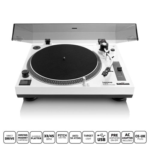 Turntable direct drive PC encode CE-UK White L-3810WH 8711902071990