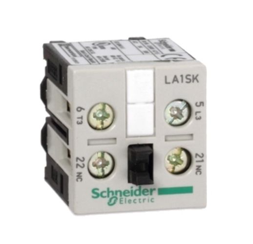 VÄIKESE ABIKONTAKTPLOKK MINIKONTAKTORILE Auxiliary Contact, Schneider LC1 Series Contactors, 1NO-1NC, Side Mount, Screw Clamp, TeSys Series LA1SK11