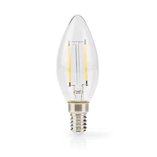 LED Filament Bulb E14 | Candle | 2.2 W | 470 lm | 2700 K | Warm White | Retro Style | 1 pcs | Clear LBFE14C351A 5412810468676