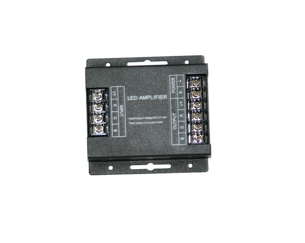 Светодиодный усилитель RGB 12В-24В пост. тока 3x8A 12Вт/288Вт LED-AMP-8A