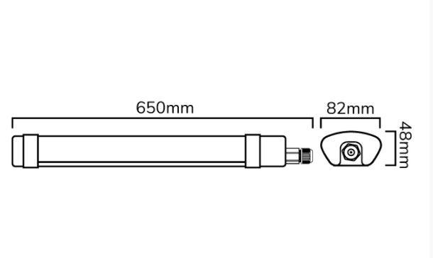 Hermeetiline valgusti koos PIR, TRI-PROOF, 230Vac, 30W, 3600lm, 65cm, IP65, 4000K, LEDOM 477644 5907777477644