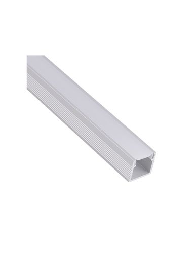 Alumiiniumprofiil valge kattega LED ribale, anodeeritud, pinnapealne, kõrge, LINE, 2m LINE-OP-2M-S 5900652141050