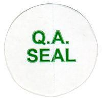 PRE PRINTED LABEL, VINYL, QA SEAL, PK100 MP009765