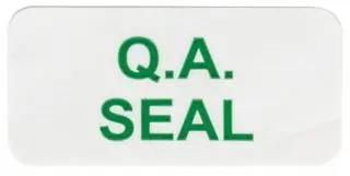 PRE PRINTED LABEL, VINYL, QA SEAL, PK55 MP009774
