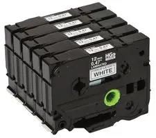 TAPE 12MM HG LAM HGE231V5 BLK ON WHT HGE231V5