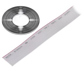 Монтажный провод: ribbon; stranded; Cu; 20x0.089mm2, PVC, 500V, AWG28 LP20/0.089