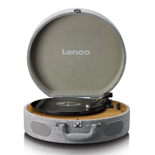 Wooden retro record player with built-in speakers, Bluetooth® and AT3600L cartridge Grey LS-66GY 8711902086413