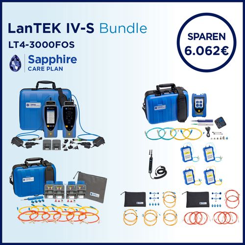 Комплект - LanTEK IV-S 3000MHz + FiberTEK IV + FiberMASTER OTDR + аксессуары + Sapphire 1 год , Trend Networks LT4-3000FOS 5056310401629