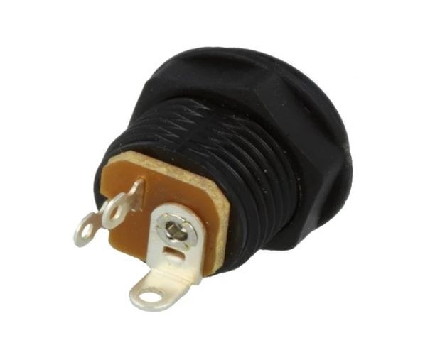 Socket DC 2.1/5.5 mm, panel mount, soldered LUMBERG DC/H-2.1/5.5-FR