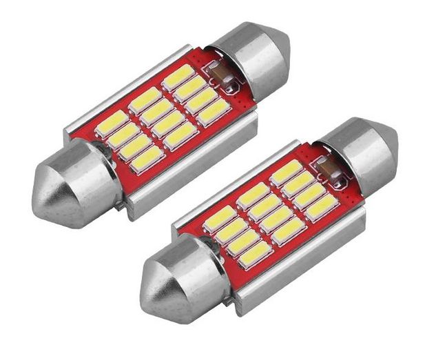 LED AMIO CANBUS 12SMD 4014 Festoon 36mm White 12V/24V, 2pcs LX01289 5903293012895