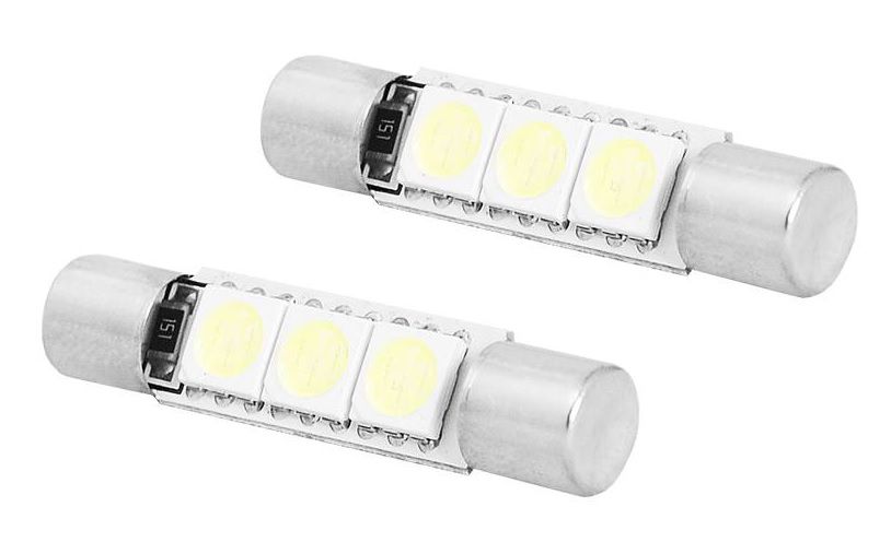 LED 3SMD 5050 Festoon 31mm, külm valge, 12V, 2tk, LTC LXSA44 5902270742848
