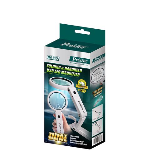 Складная и портативная светодиодная USB лупа MA-025 4711552164305