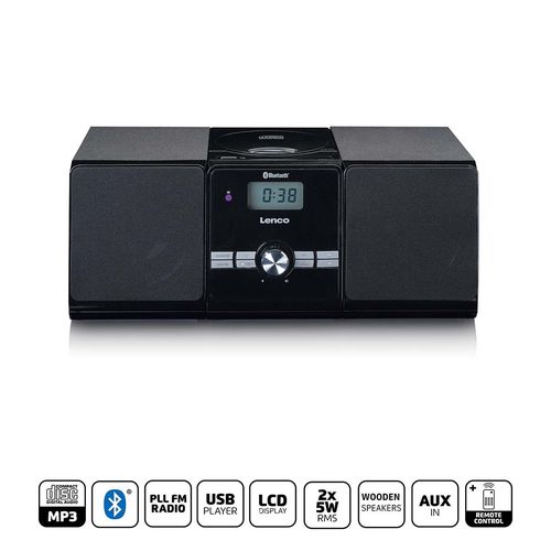 Micro set with CD/MP3 Bluetooth USB Remote Control Black MC-030BK 8711902065326