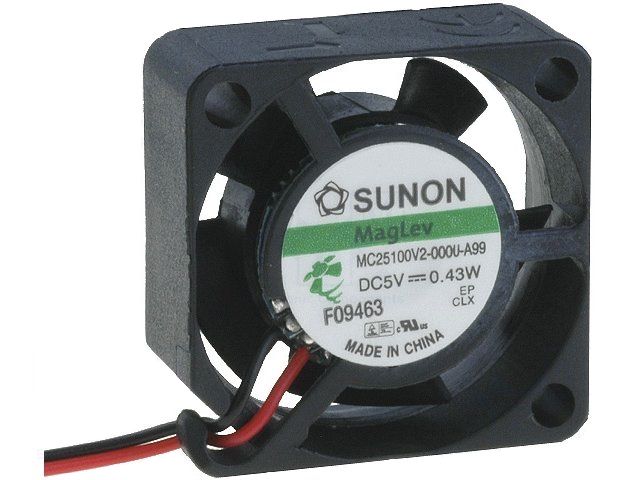 Ventilaator 25x25x10mm 5VDC 0.4W 5.1m3/h 16dBA vapo SUNON RoHS MC25100V2-A99