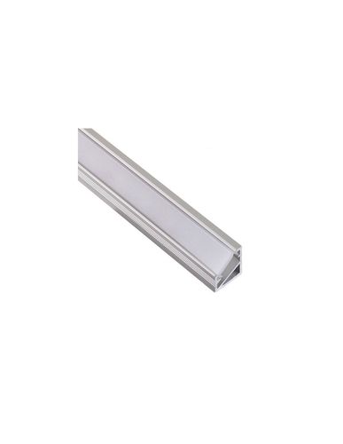 Aluminum profile with white cover for LED strip, anodized, corner 30/60° TRI-LINE MINI, 2m MN-3LM-ML-2M-S 5900652145027