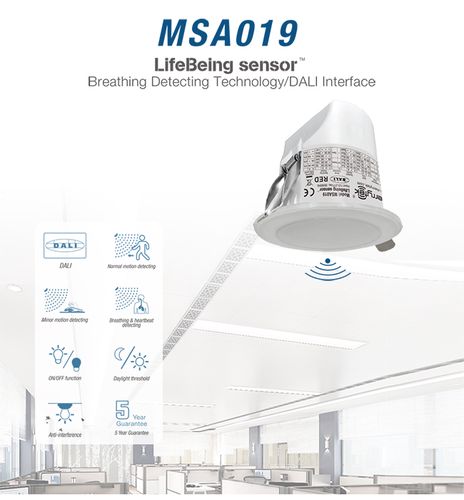 Iseseisvuse tuvastamise andur, DALI ON/OFF/DIMM hingamise tuvastamisega, MERRYTEK MSA019