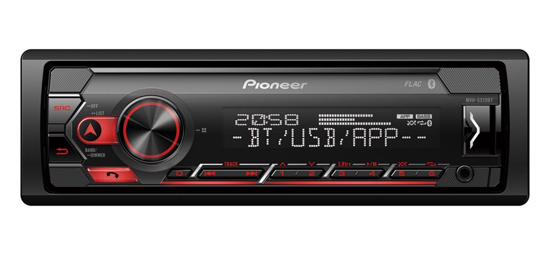 Pioneer MVH-S320BT Mechless MP3 Car Stereo with Bluetooth USB Aux-in Android MVH-S320BT 4988028434372