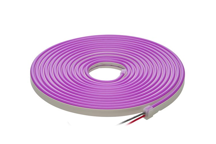 Светодиодная лента NEON FLEX 12Vdc, 7.2W/m, 1cm cut, PURPLE, 6x12mm, 5m reel, IP67 NF-612-12V-PU