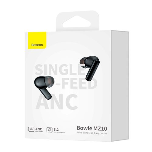 Беспроводные Bluetooth 5.2 наушники Bowie MZ10 с микрофоном и ANC, черный NGTW340001 6932172624637