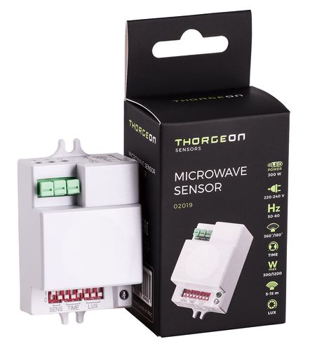 Microwave switch sensor 5-15m max 1200W IP20 NORGEON-02019 4751029894069