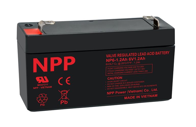 Battery 6V 1.2Ah T1(F1) Pb AGM NPP NP6-1.2Ah 8719845000046