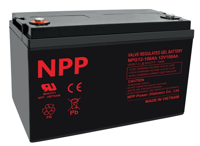 Aku 12V 100Ah T16(M8) Pb GEL NPP NPG12-100Ah 8719845102214