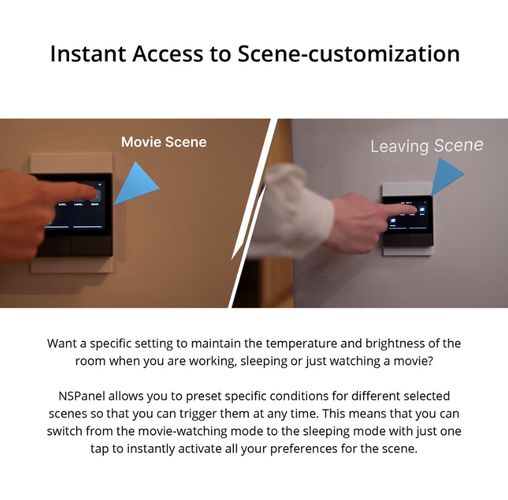 Smart home control panel for SONOFF ecosystem, with LCD screen and temperature sensor SONOFF-NS-PANEL 6920075776393