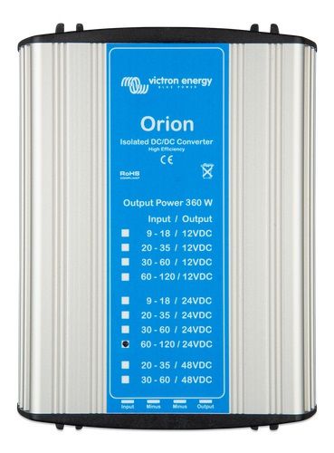 Конвертер DC/DC с гальванической развязкой ,Orion, 110/24-15A (360W) изолированный DC-DC ORI110243610 8719076022695