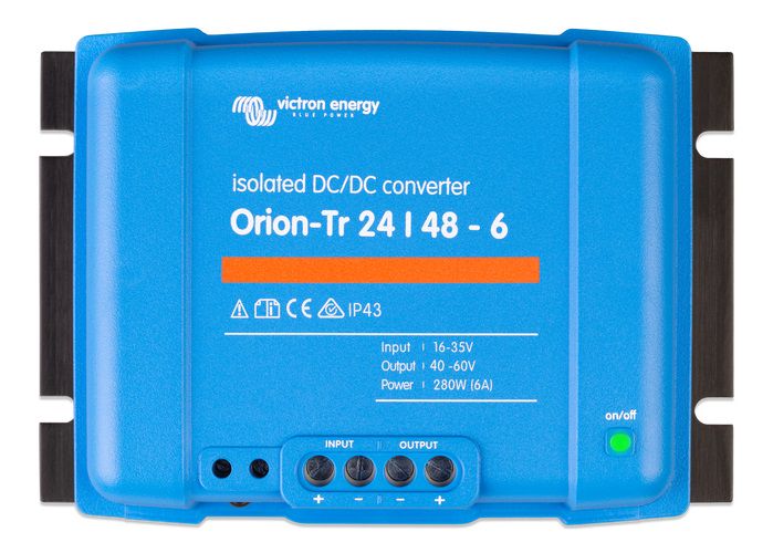 Orion-Tr DC-DC muundurid galvaanilise isolatsiooniga Orion-Tr 24/48-6A (280W) isoleeritud DC-DC muundur ORI244828110 8719076035275