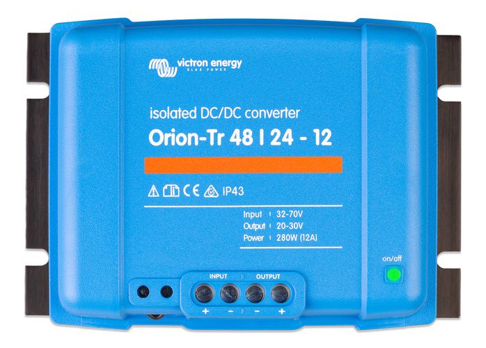 Orion-Tr DC-DC muundurid galvaanilise isolatsiooniga Orion-Tr 48/24-12A (280W) isoleeritud DC-DC muundur ORI482428110 8719076035299