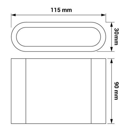 Outdoor wall mounted luminaire MALTA, 4W, 320lm, 3000K, IP54, ORO ORO10007 5901752713277