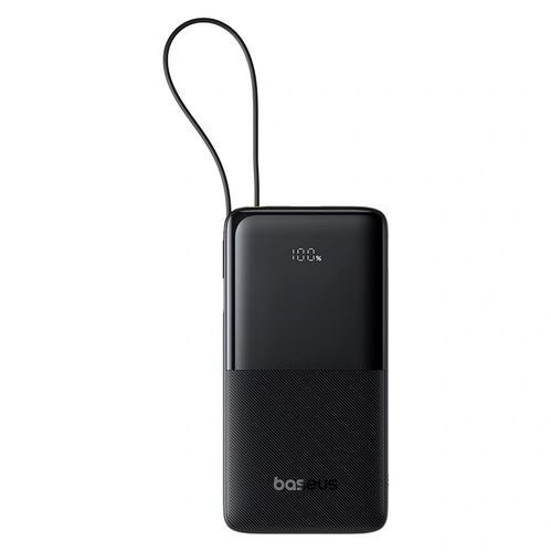 LiPo Powerbank 10000mAh 20W USB + USB-C со встроенным кабелем USB-C Bipow2 черный BASEUS P10077101113-00 6932172670887