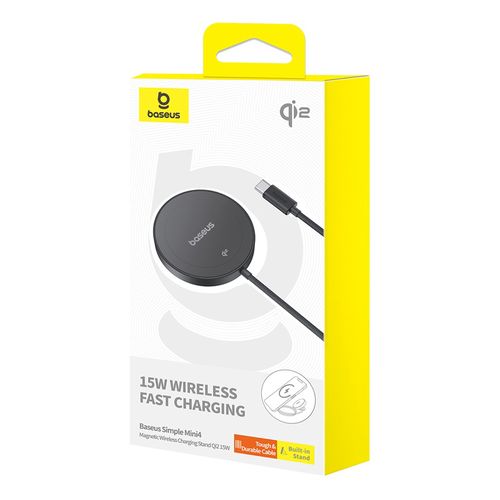 Juhtmevaba magnetiline Qi2 laadija 15W koos USB-C 1,5m kaabliga, must P10273300121-00 6932172658427