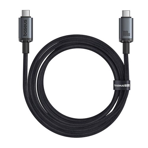 Кабель USB C Male - USB C Male 1000W USB3.2, 20Gbps, 4K@60Hz 1.5m Crystal Shine BASEUS, Black P10318204111-00 6932172657994