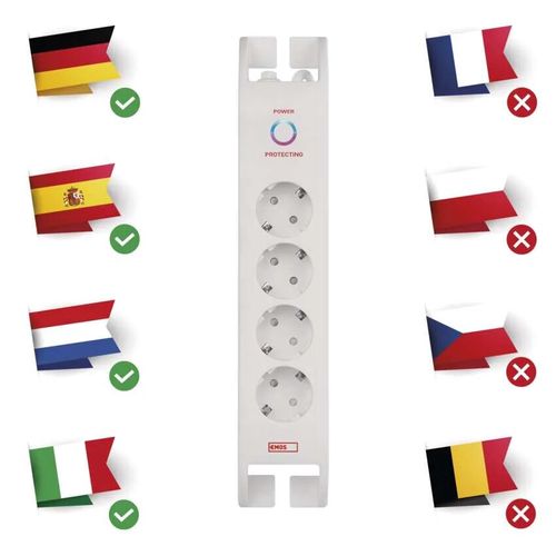 Power strip with surge protection (900J) 2m 4 sockets white EMOS P54212 8592920080191