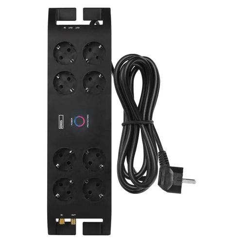 Power strip with surge protection (1800J) 3m 8 sockets, IEC, RJ45 protection black EMOS P54252 8592920080238