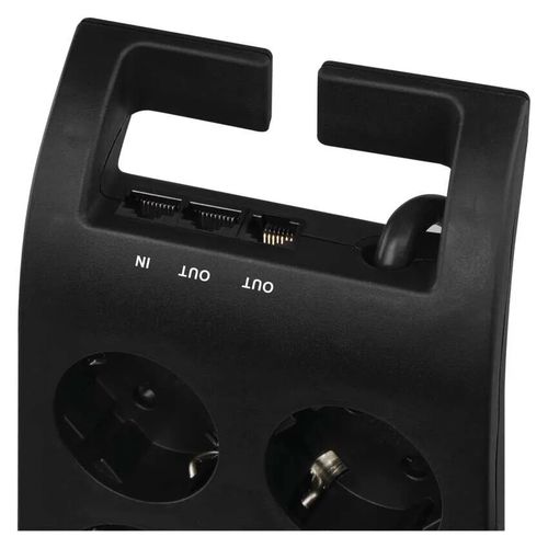 Power strip with surge protection (1800J) 3m 8 sockets, IEC, RJ45 protection black EMOS P54252 8592920080238