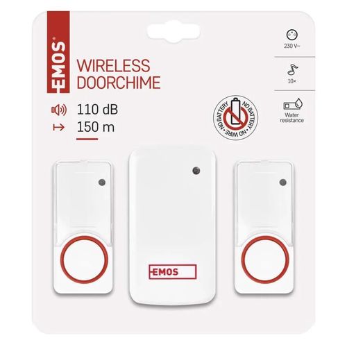 Беспроводной дверной звонок 230Vac, с двумя кнопками P5750.2T P5750.2T 8592920096987