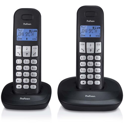 PDX-1120 DECT telephone with 2 handsets black PDX-1120 8712412675357
