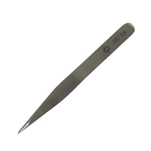 Tweezers with thick strong internally serrated tips and finger grooves PG-00DSA 8053369533988