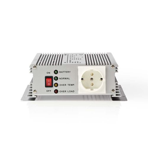 Power Inverter Modified Sine Wave | Input voltage: 12 V DC | Device power output connection(s): Type F (CEE 7/3) | 230 V AC 50 Hz | 600 W | Peak power output: 1500 W | Battery Clamps | Silver PIMS600C12 5412810300501