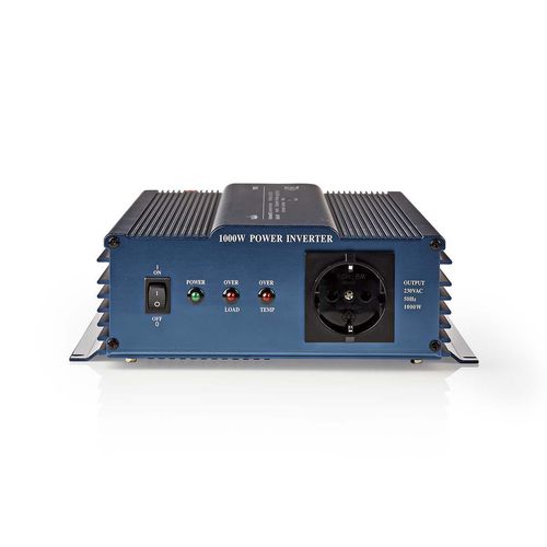 Power Inverter Pure Sine Wave | Input voltage: 12 V DC | Device power output connection(s): Type F (CEE 7/3) | 230 V AC 50 Hz | 1000 W | Peak power output: 2000 W | Screw Terminal | Pure Sine Wave | Fuse | Blue PIPS100012 5412810300631