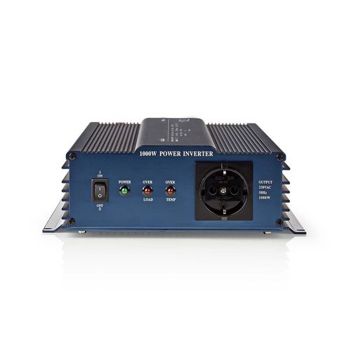 Power Inverter Pure Sine Wave | Input voltage: 24 V DC | Device power output connection(s): Type F (CEE 7/3) | 230 V AC 50 Hz | 1000 W | Peak power output: 2000 W | Screw Terminal | Pure Sine Wave | Fuse | Blue PIPS100024 5412810300648