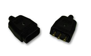 3 PIN IN-LINE CONNECTOR - BLACK NC10/3 BLACK