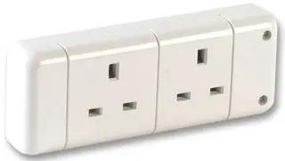 TRAILING SOCKET, 2WAY, WHITE 9148