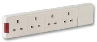 TRAILING SOCKET, 4WAY, WHITE 97988