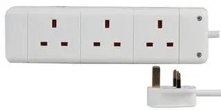 EXTENSION LEAD, 3WAY, 2M 9338-2M