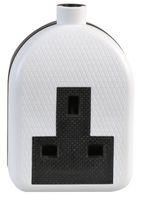 SOCKET, EXTENSION, 1WAY, RUBBER, WHITE 0138-W