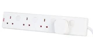 EXTENSION LEAD, 4GANG, IND SW, 5M 9393-5M